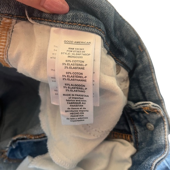 Good American Good Legs Straight High Rise Jeans in Indigo205 GLSNF740OP Size 31 - Picture 6 of 9